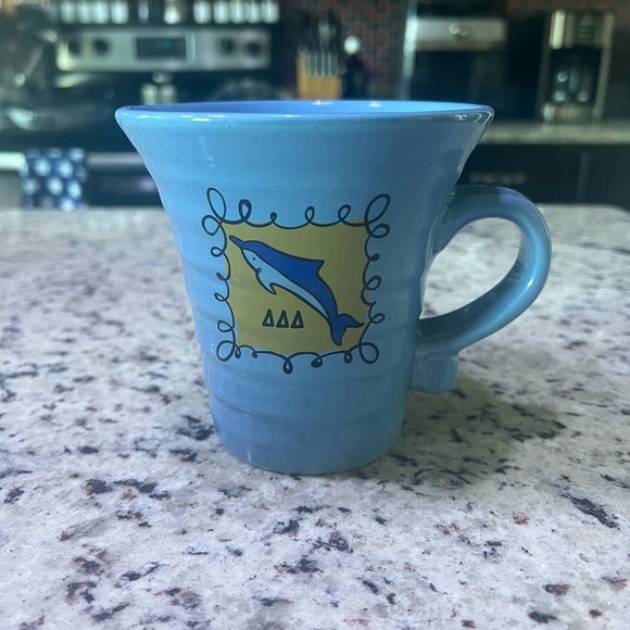 New - Tri Delta Blue Dolphin Ceramic Mug - Picture 4 of 4